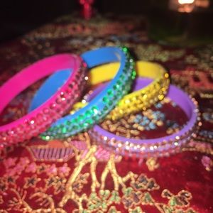 Rhinestone Bangles Set